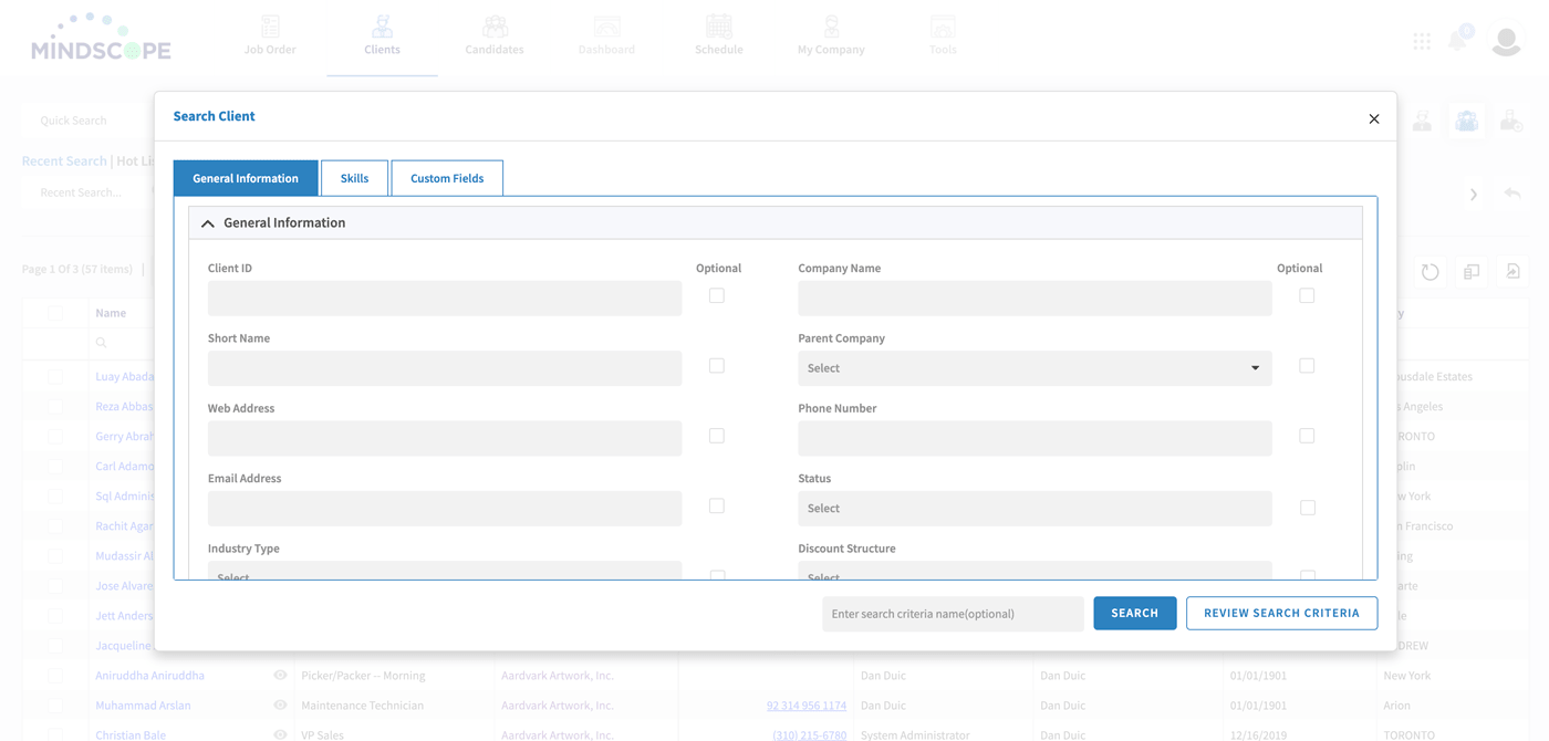 ui search client